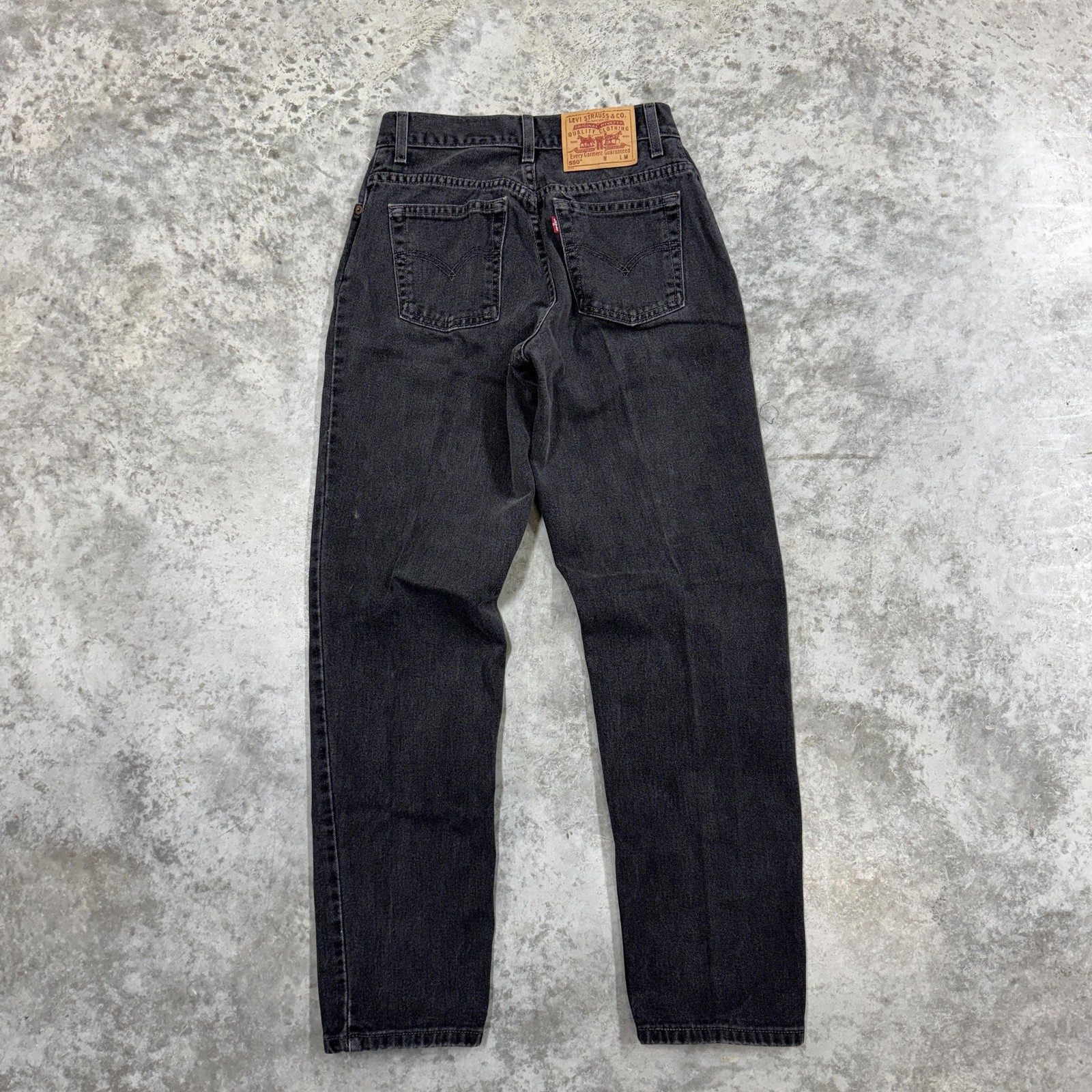 Levis 550 Jeans Womens 6 Black Relaxed Fit Tapered Leg Denim Pants High Rise