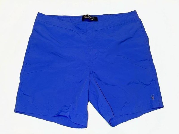 Men AllSaints Shorts Navy Nylon 31