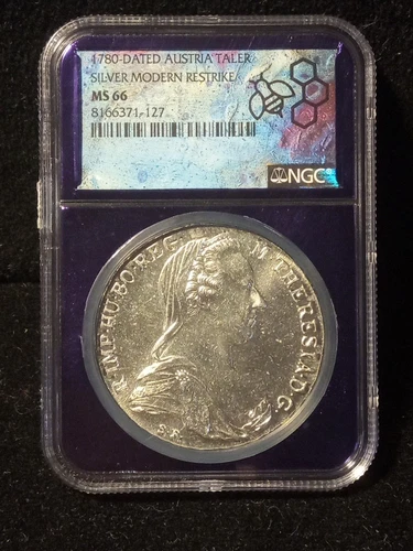 1780 Austria Taler Silver Modern Restrike MS 66 PL NGC