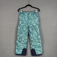 Columbia Pants Girls Medium Blue Floral Omni-Heat Tech Insulated Snow Ski Winter
