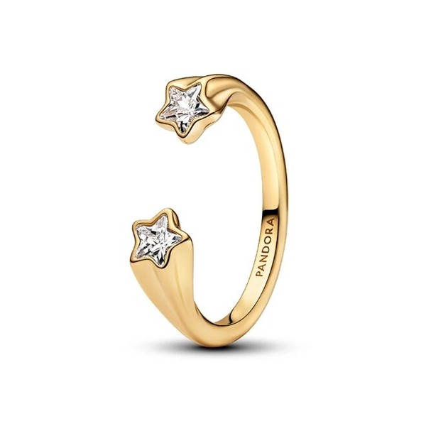 Pandora Ring GrößE 48, Sternschnuppen Offener Ring, Gold-image