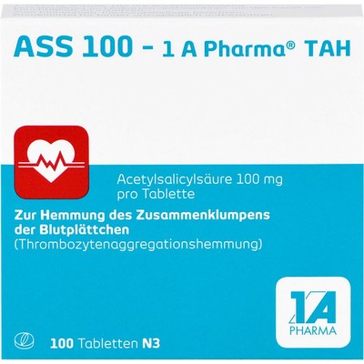 ASS 100-1A Pharma TAH Tabletten 100 St PZN 06312077