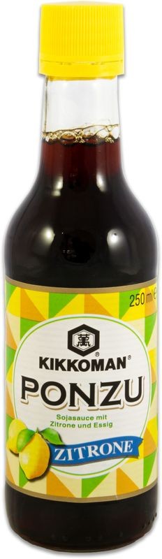 Kikkoman PONZU Sauce 250ml | Würzsauce mit Sojasauce & Essig, Zitronengeschmack