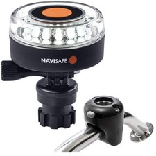 Navisafe Navilight 360 2NM White w/Navimount Base Rail Mount - Black - 040KIT