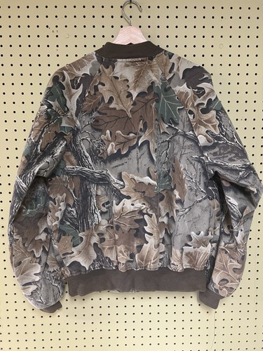 Vintage Advantage Camo Jacket Mens M Bomber Snap Twill Unlined 90s USA Made - Picture 2 of 8