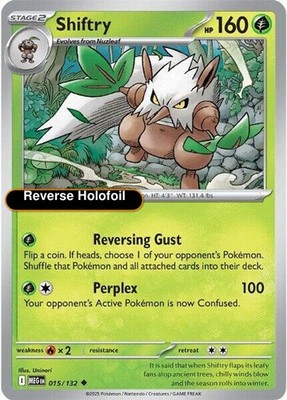 Pokemon Shiftry 015/132 ME01: Mega Evolution Reverse Holofoil