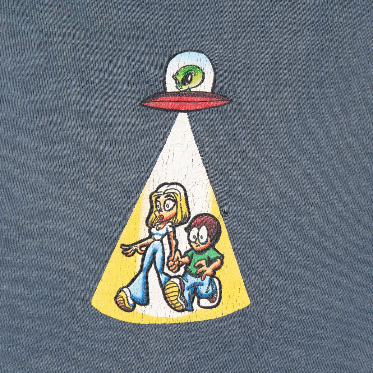 Vintage 90s Alien Nation Graphic T Shirt Mens XL Distressed Fade