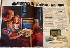 1981 Atari vintage Computer Two Page Print Ad YOU GET THE ENTIRE MAGAZINE