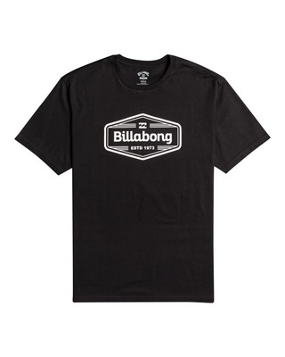 Billabong Trademark T-Shirt Herren Schwarz Casual Surfstyle Top