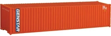 Walthers HO Scale 40' Corrugated-Side Shipping Container Genstar (Orange, Blue)