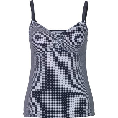 Firefly Damen Badeshirt Schwimmshirt MEA II Tankini Oberteil, Stripe Grau, 44C