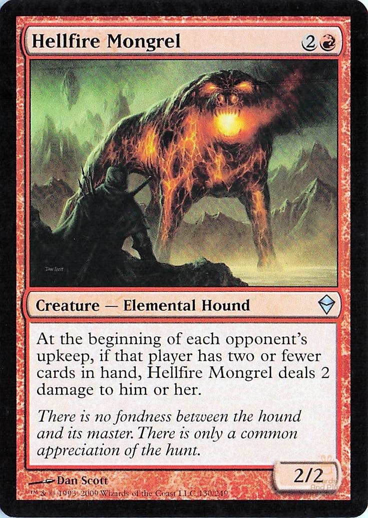 Hellfire Mongrel 130 Zendikar Uncommon Magic: The Gathering NM