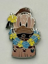 Disney WDW 2008 Hidden Mickey Tiki Gods Donald Duck With Flower Lei Pin
