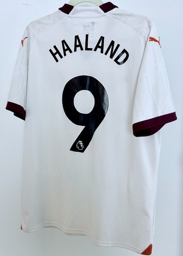Manchester City 2023/24 Away Jersey Erling Haaland #9 Puma Men's Size L