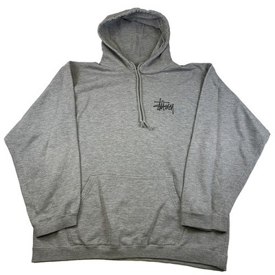 STUSSY VINTAGE HOODIE SWEATSHIRT HERREN Gr. L MADE IN USA RARE LOGO BACK SWEATER