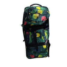 Burton Wheelie Cargo Bag Rolling Suitcase Green Multicolor Bubble Polka Dot 31in