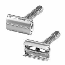 Double Edge Shaving Safety Razor with Travel Case & Blade