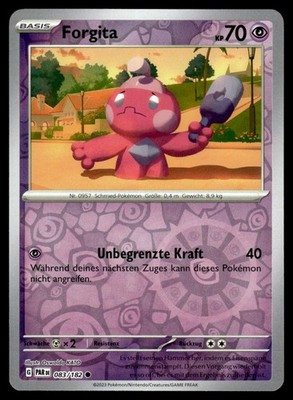 Forgita 083/182 Common Paradox Rift Reverse Holo NM Pokemon Karte Deutsch