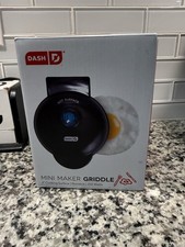 DASH Mini Maker Griddle Non-Stick Portable Electric 350W Black 4" Round