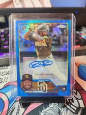 2023 Topps Chrome Update Eguy Rosario RC Blue Refractor Auto /150