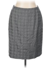 Mondi Women Gray Wool Skirt 42 eur