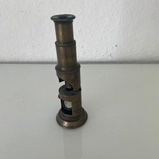 Antikes Messing Feld, Reise oder Unterrichts Mikroskop ca. 1870 - 1900