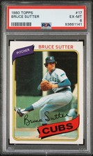 1980 TOPPS #17 BRUCE SUTTER PSA 6