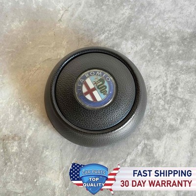 82-85 Alfa Romeo Spider Veloce Steering Black with colored logo Emblem OEM