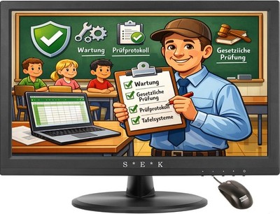 Prüfbuch Tafelsysteme Excel   Tafel Prüfsoftware für Schultafeln & Boards DGUV