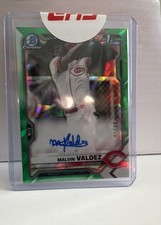 2021 Bowman Chrome -Prospect Auto Malvin Valdez #CPA-MV Green Atomic Ref /99 