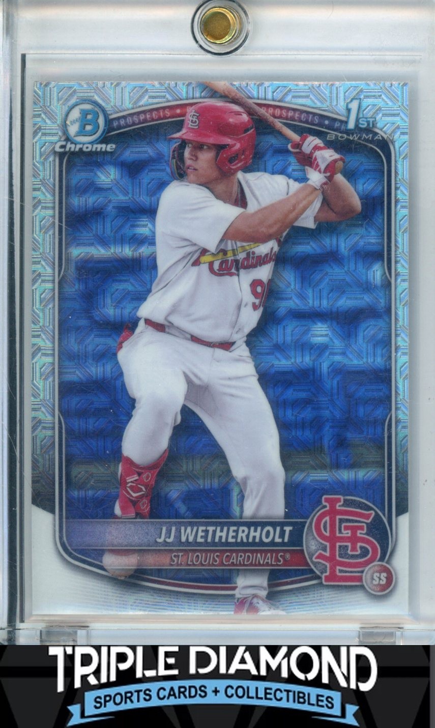 2025 Bowman Chrome Mega 1st JJ Wetherholt Prospect Mojo Refractor Cardinals Z955