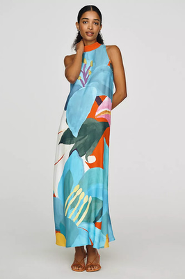 #ad Anthropologie Farm Rio Halter Maxi Dress 4130638280170 $100.00
