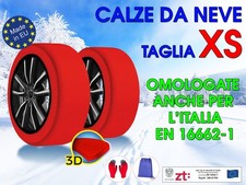 CALZE DA NEVE OMOLOGATE AUTO TAGLIA XS PER PNEUMATICI 165/55R13 165/55/13