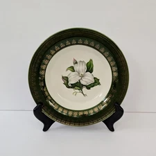 Vintage American Limoges Trillium S530 Dessert Soup Bowl Forest Green L'Triomphe