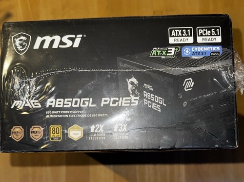 MSI MAG A850GL PCIE 5.1 & ATX 3.1 Game Netzteil Full Modular MAGA850GLPCIE5 - Bild 3 von 6