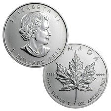 Canada 2013 Maple Leaf - 1 Troy Ounce .9999 Silver Coin - Brilliant Uncirculated