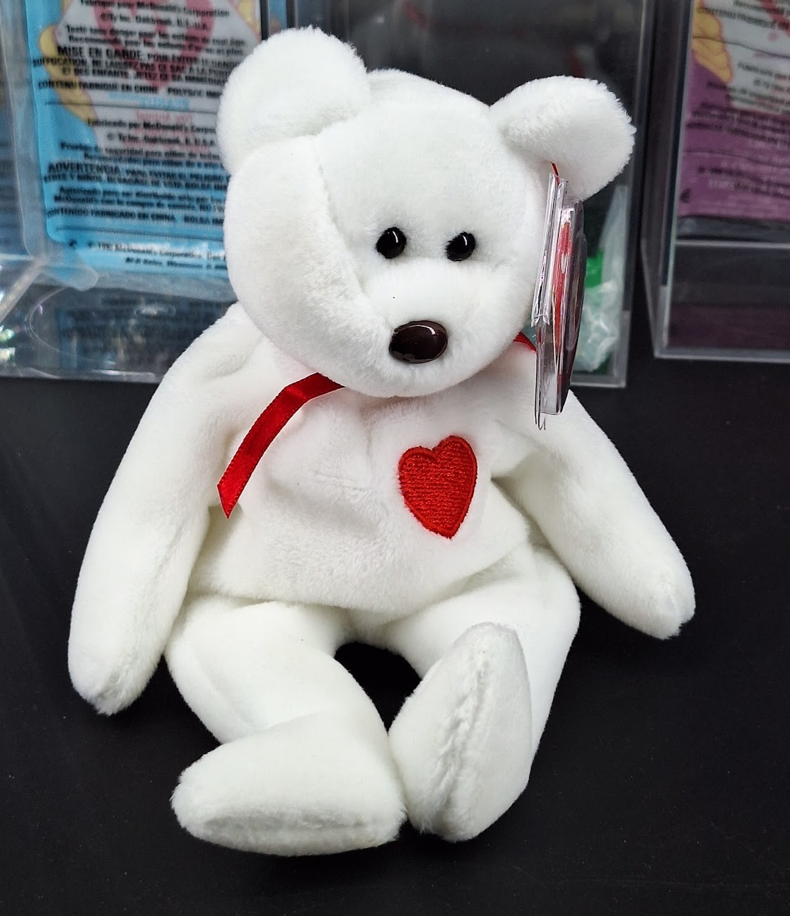 Lot of 5 TY Beanie Babies  Valentina/Valentino/Smart/Snowball/Scoop w/  Cases thumbnail 10