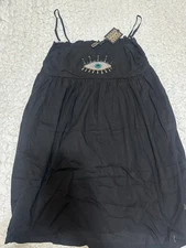 Kurt Geiger London Eye Mini Dress Black Size Medium NWT $149