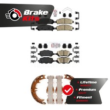 Front Rear Ceramic Disc Brake Pads Kit For 2009-2016 Toyota Venza