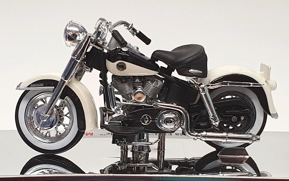 Maisto escala 1/18 39757 - Harley Davidson 1958 FLH Duo-Glide - marfil/negro Foto 3 de 4