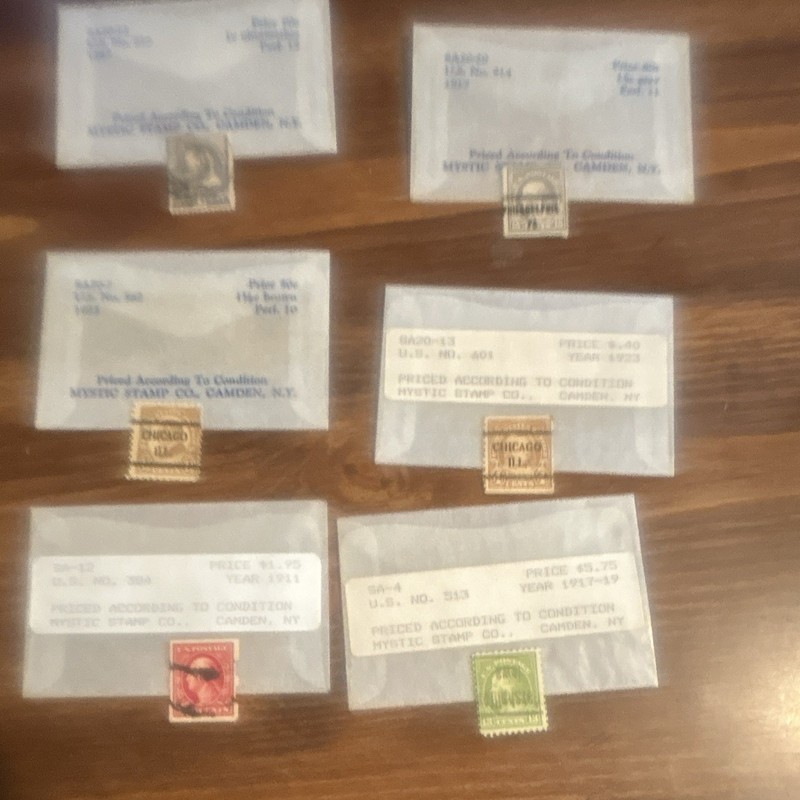 Mystic Stamp Co. Used US Stamps Lot Scott 212 384 513 514 582 601