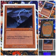 MTG Lightning Bolt 🇬🇧 ⚫️ NM Magic TCG Beatdown 2000 Vintage OG Damage Staple