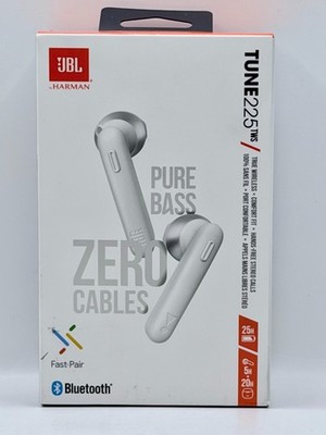 JBL Tune 225 TWS Wireless Earphones , White - NEW