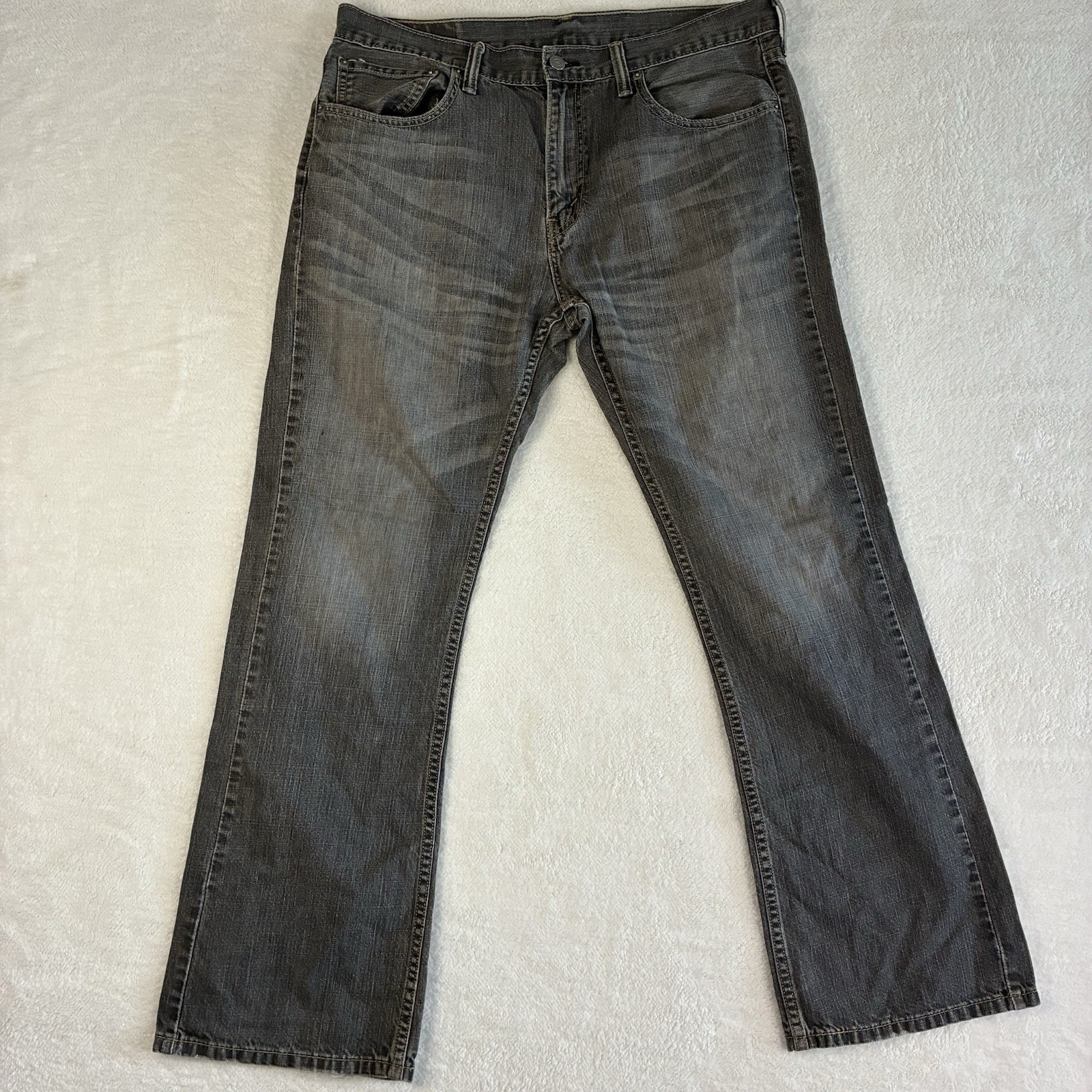 Levi's 527 slim bootcut jeans men's 36x32 black dark wash denim cowboy