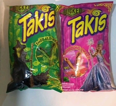 Wicked Takis Spellbindingly Sweet & Emerald Heat Lot Of 2 Bags Limited Edition