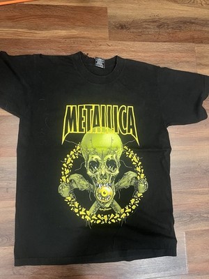 Vintage Metallica Pushead No Leaf Clover Large Skull Tee Shirt