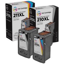 LD Canon Replacement PG-210XL  CL-211XL Set of 2 High Yield Ink Cartridges