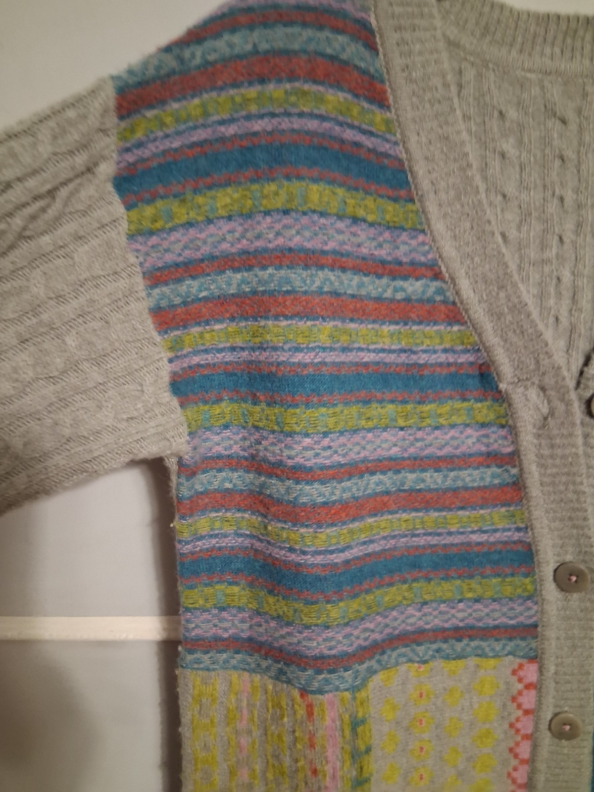 Sweater Color Block Patchwork Long Duster Cardiga… - image 5