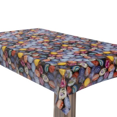 Laro Wachstuchtischdecke Oster Eiermix Bunt PVC Eckig