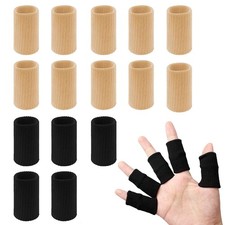 20 Pcs Elastic Breathable Finger Sleeves Compression Finger Sleeves for Sports